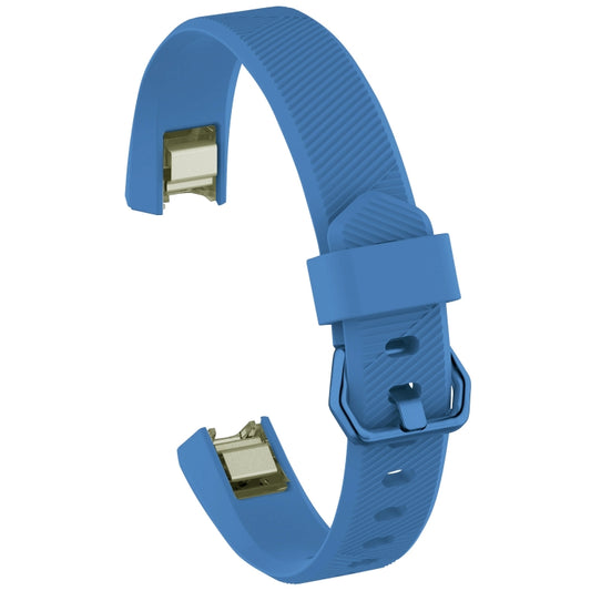 Solid Color Silicone Watch Band for FITBIT Alta / HR, Size: L(Turkish Blue) - Watch Bands by buy2fix | Online Shopping UK | buy2fix