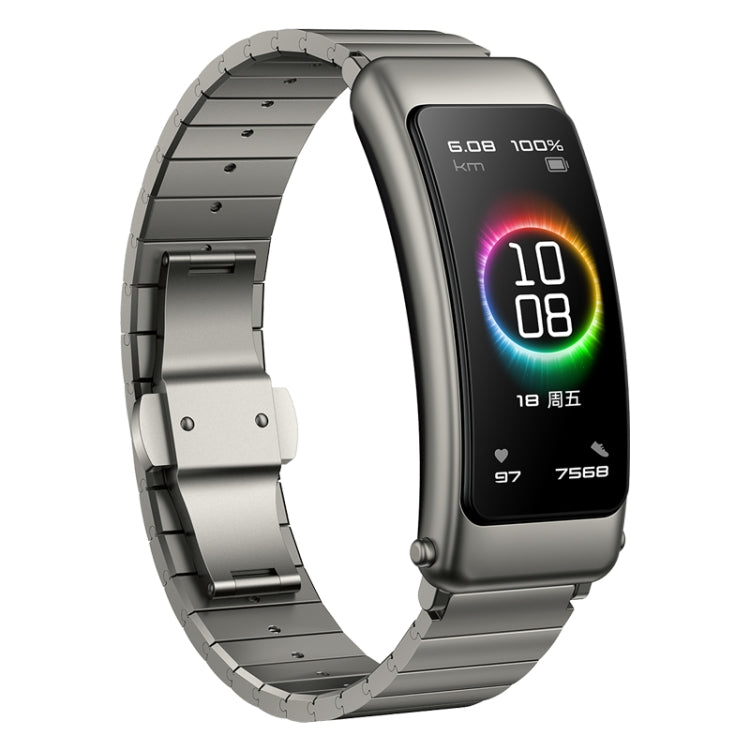 Original Huawei Band B6 FDS-B19 1.53 inch AMOLED Screen IP57 Waterproof Smart Bluetooth Earphone Wristband Bracelet, Pride Version, Support Heart Rate Monitor / Information Reminder / Sleep Monitor (Titanium Silver Grey) - Wearable Devices by buy2fix | Online Shopping UK | buy2fix