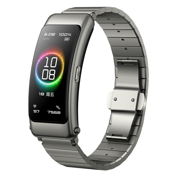 Original Huawei Band B6 FDS-B19 1.53 inch AMOLED Screen IP57 Waterproof Smart Bluetooth Earphone Wristband Bracelet, Pride Version, Support Heart Rate Monitor / Information Reminder / Sleep Monitor (Titanium Silver Grey) - Wearable Devices by buy2fix | Online Shopping UK | buy2fix