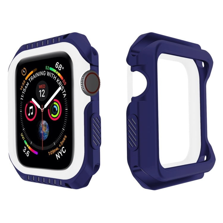 Smart Watch Shockproof Two Color Protective Case for Apple Watch Series 3 42mm(White Blue) - Watch Cases by buy2fix | Online Shopping UK | buy2fix