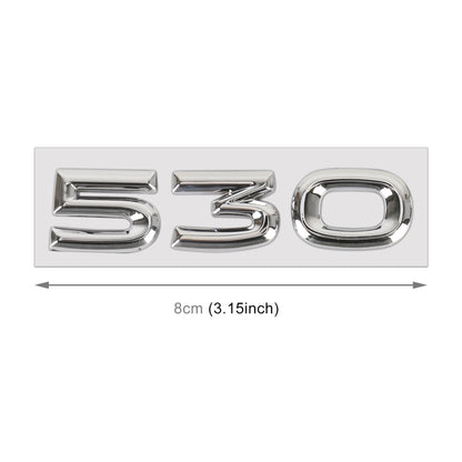 Car Number 530 Metal Personalized Decorative Stickers, Size: 8 x 2.5 x 0.5cm - 3D Metal Sticker by buy2fix | Online Shopping UK | buy2fix