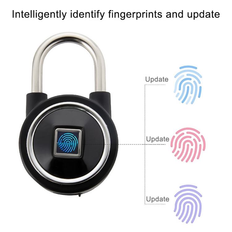 Waterproof Intelligent Bluetooth Fingerprint Padlock Remote Unlocking for iOS / Android(Black) - Padlocks by buy2fix | Online Shopping UK | buy2fix