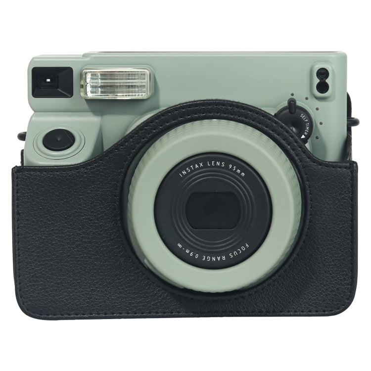 For FUJIFILM Instax WIDE 400 Full Body Leather Case Bag with Strap (Black) - Leather Bag by buy2fix | Online Shopping UK | buy2fix