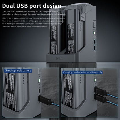 For DJI Air 3S / 3 Two-way Charging Butler Battery Charger (Grey) - Other by STARTRC | Online Shopping UK | buy2fix