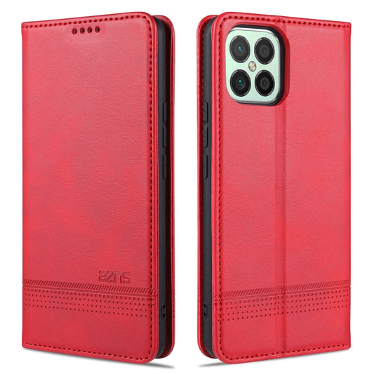 For Huawei Nova 8 SE AZNS Magnetic Calf Texture Horizontal Flip Leather Case with Card Slots & Holder & Wallet(Red) - Huawei Cases by AZNS | Online Shopping UK | buy2fix