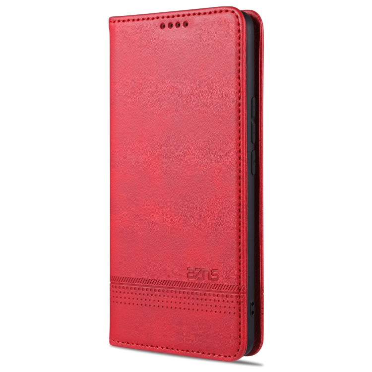 For Huawei Nova 8 SE AZNS Magnetic Calf Texture Horizontal Flip Leather Case with Card Slots & Holder & Wallet(Red) - Huawei Cases by AZNS | Online Shopping UK | buy2fix