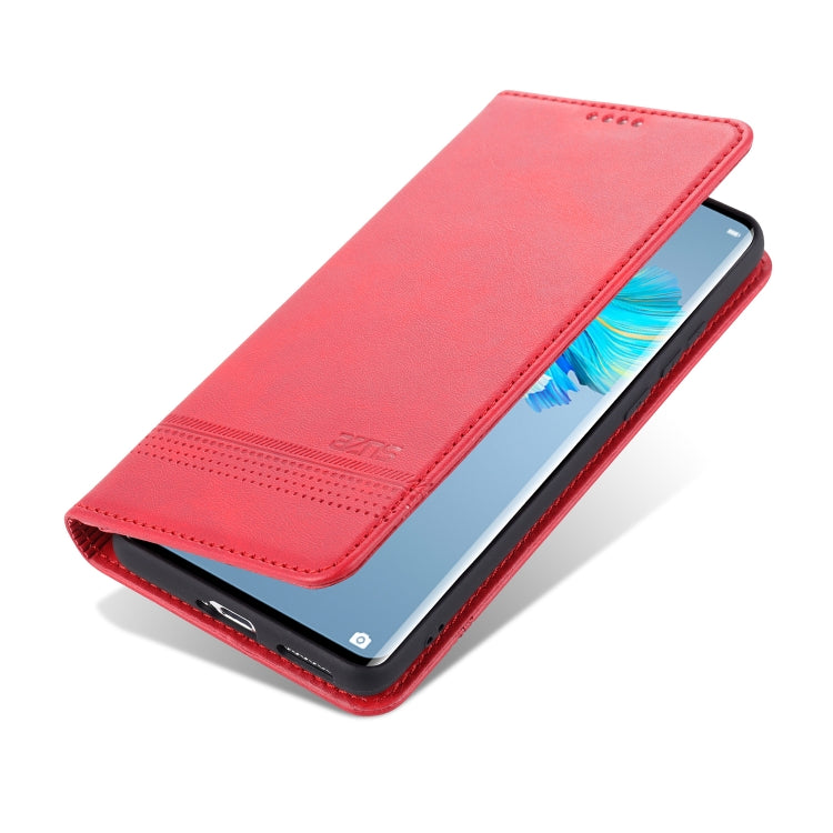 For Huawei Nova 8 SE AZNS Magnetic Calf Texture Horizontal Flip Leather Case with Card Slots & Holder & Wallet(Red) - Huawei Cases by AZNS | Online Shopping UK | buy2fix