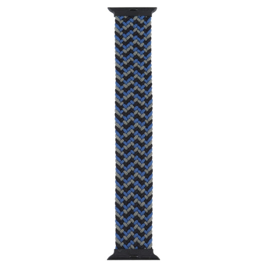 Plastic Buckle Mixed Color Nylon Braided Single Loop Watch Band For Apple Watch Ultra 49mm&Watch Ultra 2 49mm / Series 9&8&7 45mm / SE 3&SE 2&6&SE&5&4 44mm / 3&2&1 42mm, Size:L(Camouflage Blue) - Watch Bands by buy2fix | Online Shopping UK | buy2fix