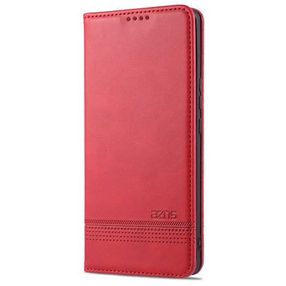 For Huawei nova 8 5G AZNS Magnetic Calf Texture Horizontal Flip Leather Case with Card Slots & Holder & Wallet(Red) - Huawei Cases by AZNS | Online Shopping UK | buy2fix