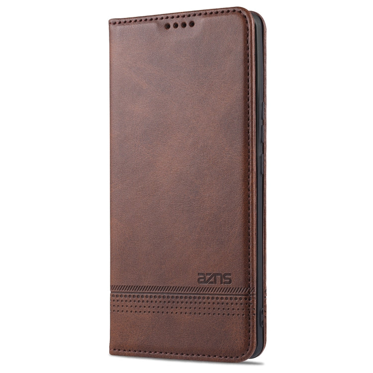 For Huawei nova 8 Pro 5G AZNS Magnetic Calf Texture Horizontal Flip Leather Case with Card Slots & Holder & Wallet(Dark Brown) - Huawei Cases by AZNS | Online Shopping UK | buy2fix