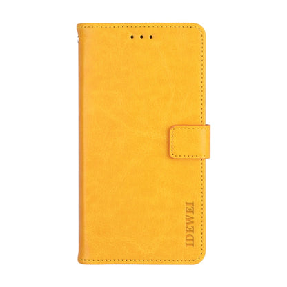 For Blackview A70 idewei Crazy Horse Texture Horizontal Flip Leather Case with Holder & Card Slots & Wallet(Yellow) - More Brand by idewei | Online Shopping UK | buy2fix