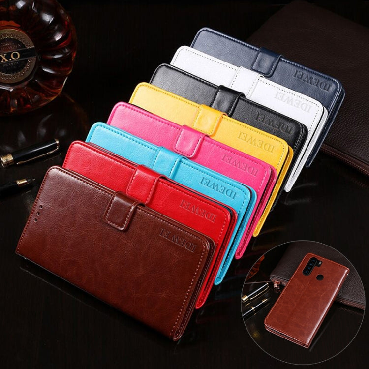 For Blackview A80 Plus idewei Crazy Horse Texture Horizontal Flip Leather Case with Holder & Card Slots & Wallet(Red) - More Brand by idewei | Online Shopping UK | buy2fix