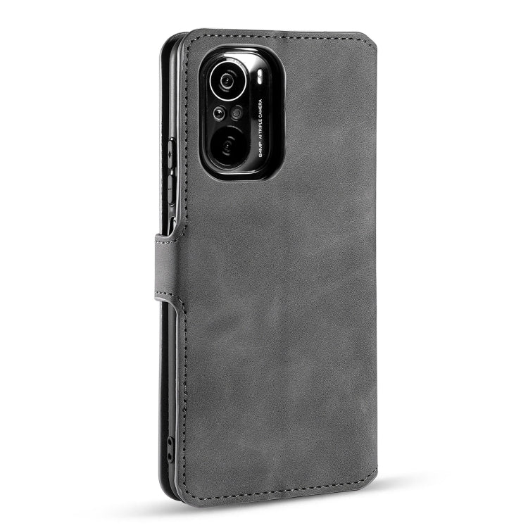 For Xiaomi Redmi K40 Pro DG.MING Retro Oil Side Horizontal Flip Leather Case with Holder & Card Slots & Wallet(Grey) - Xiaomi Cases by DG.MING | Online Shopping UK | buy2fix