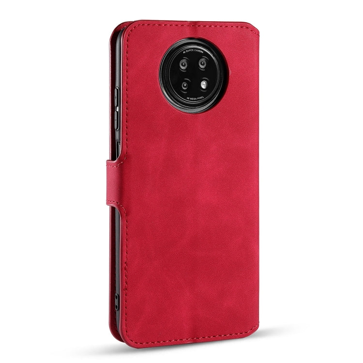 For Xiaomi Redmi Note 9 5G DG.MING Retro Oil Side Horizontal Flip Leather Case with Holder & Card Slots & Wallet(Red) - Xiaomi Cases by DG.MING | Online Shopping UK | buy2fix