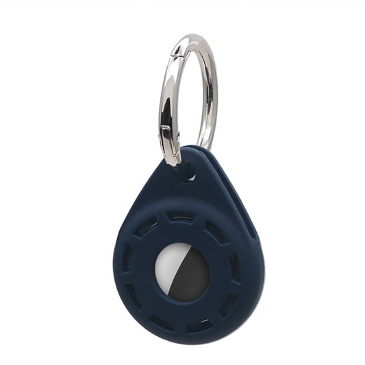 Silica Gel Anti-scratch Shockproof Protective Cover Soft Case with Keychain Ring Loop For AirTag(Blue) - Key Chain Series by MOMAX | Online Shopping UK | buy2fix