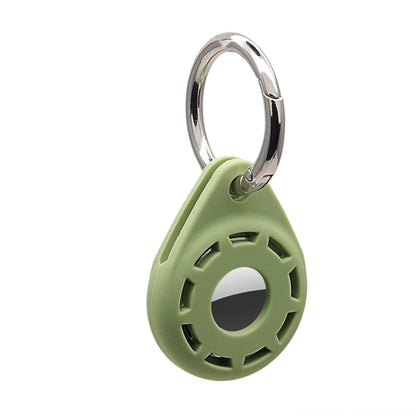 Silica Gel Anti-scratch Shockproof Protective Cover Soft Case with Keychain Ring Loop For AirTag(Olive Green) - Key Chain Series by MOMAX | Online Shopping UK | buy2fix