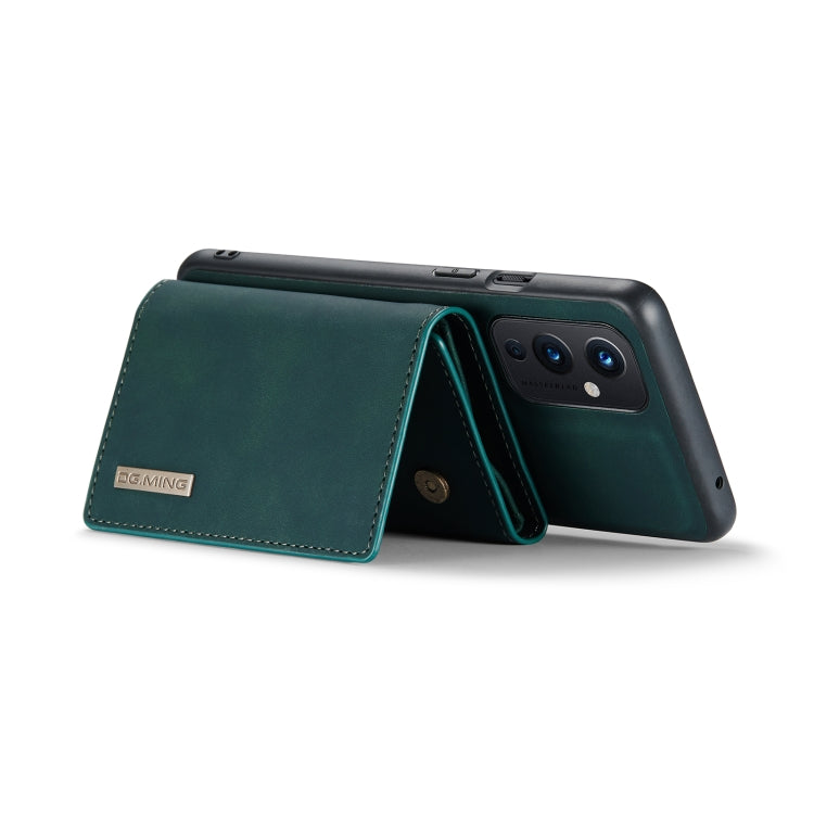 For OnePlus 9 (EU/NA) DG.MING M1 Series 3-Fold Multi Card Wallet  Back Cover Shockproof Case with Holder Function(Green) -  by DG.MING | Online Shopping UK | buy2fix