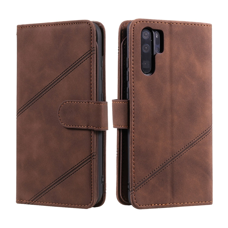 For Huawei P30 Pro Skin Feel Business Horizontal Flip PU Leather Case with Holder & Multi-Card Slots & Wallet & Lanyard & Photo Frame(Brown) - Huawei Cases by buy2fix | Online Shopping UK | buy2fix