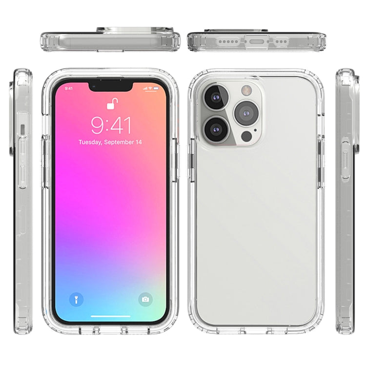 For iPhone 13 Shockproof High Transparency Two-color Gradual Change PC+TPU Candy Colors Protective Case(Transparent) - iPhone 13 Cases by buy2fix | Online Shopping UK | buy2fix