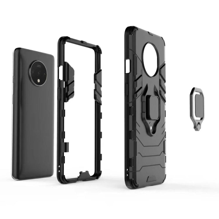 For OnePlus 7T Shockproof PC + TPU Case with Magnetic Ring Holder(Black) - OnePlus Cases by buy2fix | Online Shopping UK | buy2fix