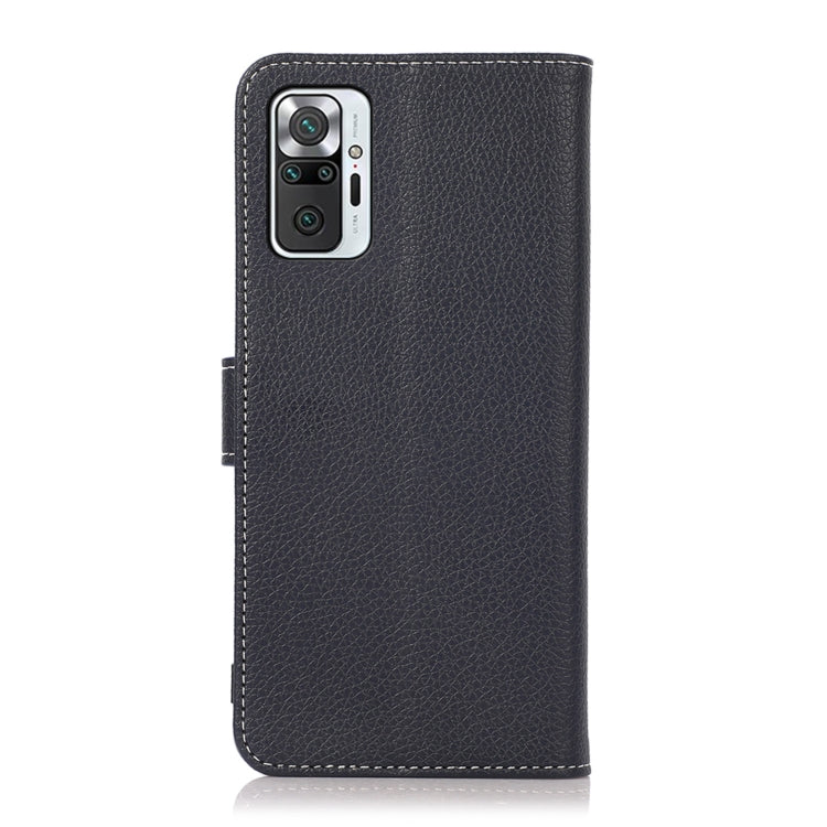 For Xiaomi Redmi Note 10 / Note 10S Litchi Texture PU + TPU Horizontal Flip Leather Case with Holder & Card Slots & Wallet(Dark Blue) - Xiaomi Cases by buy2fix | Online Shopping UK | buy2fix