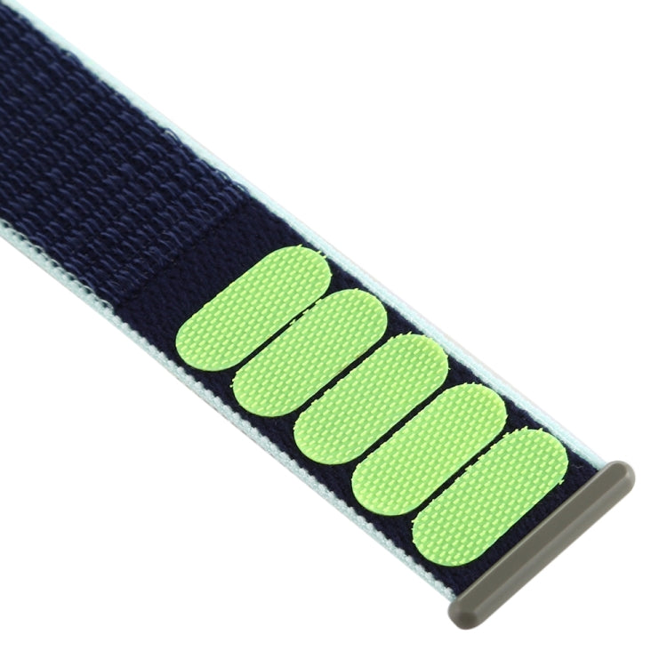 For Apple Watch Series 7 41mm / 6 & SE & 5 & 4 40mm / 3 & 2 & 1 38mm Color Matching Nylon Watch Band(Blue + Green) - Watch Bands by buy2fix | Online Shopping UK | buy2fix