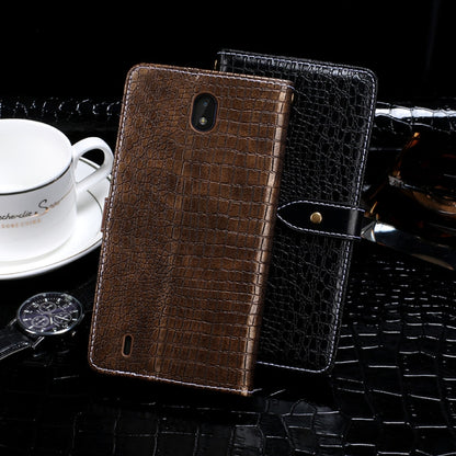 For Nokia C01 Plus idewei Crocodile Texture Horizontal Flip Leather Case with Holder & Card Slots & Wallet(Black) - Nokia Cases by idewei | Online Shopping UK | buy2fix