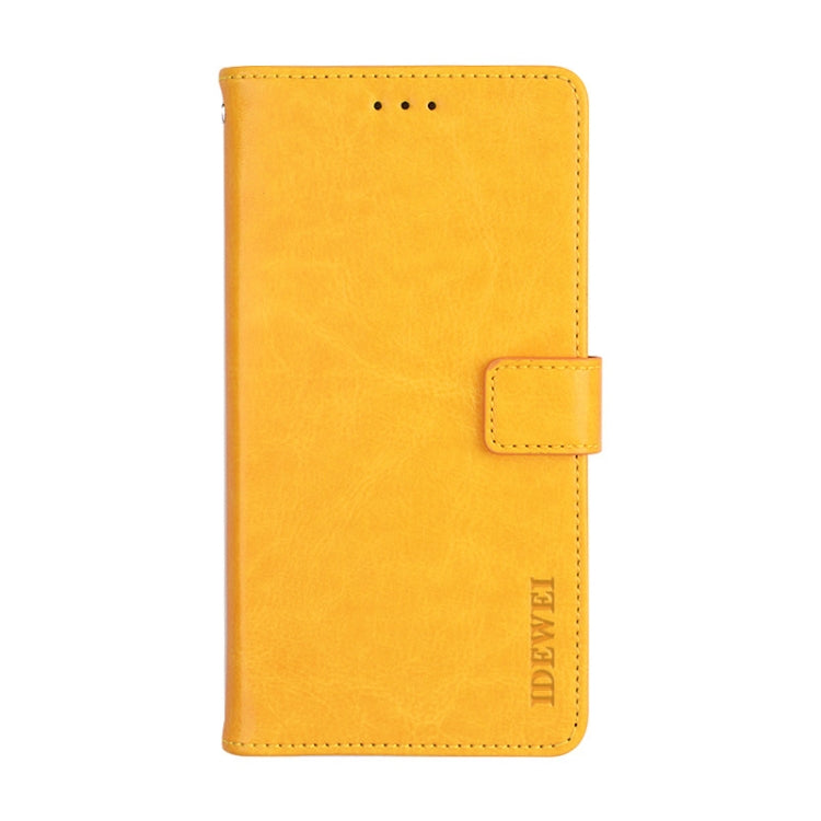 For Alcatel 1 2021 idewei Crazy Horse Texture Horizontal Flip Leather Case with Holder & Card Slots & Wallet(Yellow) - More Brand by idewei | Online Shopping UK | buy2fix