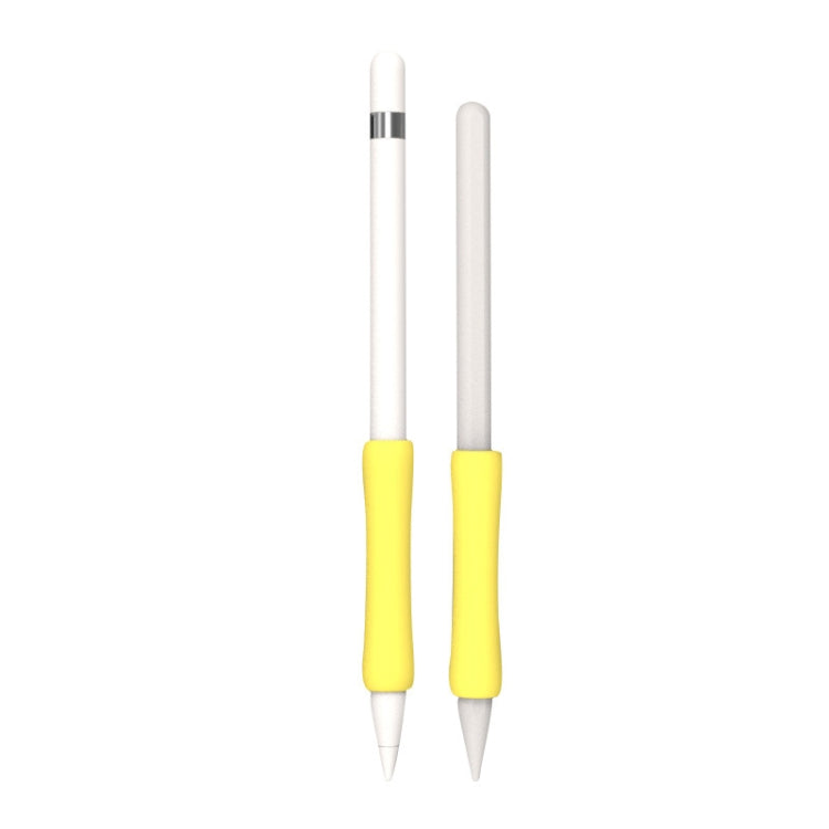 Stylus Touch Pen Silicone Protective Cover For Apple Pencil 1 / 2(Yellow) - Pencil Accessories by buy2fix | Online Shopping UK | buy2fix