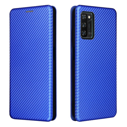 For Blackview A100 Carbon Fiber Texture Horizontal Flip TPU + PC + PU Leather Case with Card Slot(Blue) - More Brand by buy2fix | Online Shopping UK | buy2fix