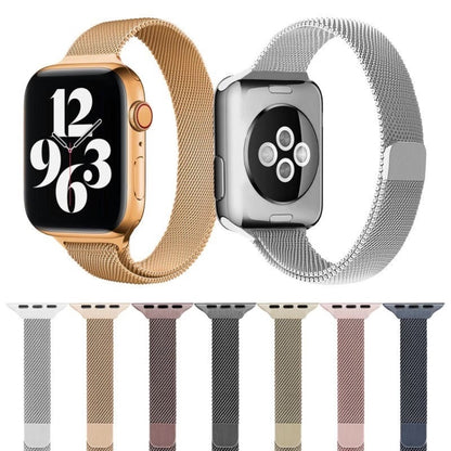 Milan Loopback Small Waist Watch Band For Apple Watch Ultra 49mm&Watch Ultra 2 49mm / Series 9&8&7 45mm / SE 3&SE 2&6&SE&5&4 44mm / 3&2&1 42mm(Rose Gold) - Watch Bands by buy2fix | Online Shopping UK | buy2fix