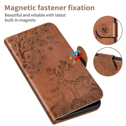 For Xiaomi Redmi Note 10 Pro Sika Deer Embossing Pattern Horizontal Flip PU Leather Case with Holder & Card Slot & Wallet & Photo Frame(Brown) - Xiaomi Cases by buy2fix | Online Shopping UK | buy2fix