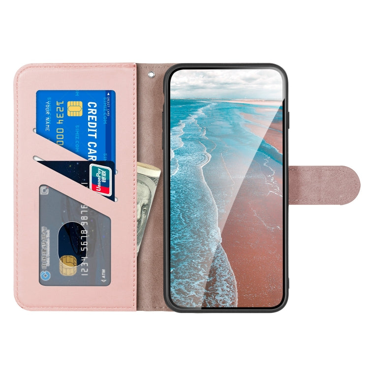 For Xiaomi Poco X3 Sika Deer Embossing Pattern Horizontal Flip PU Leather Case with Holder & Card Slot & Wallet & Photo Frame(Rose Gold) - Xiaomi Cases by buy2fix | Online Shopping UK | buy2fix