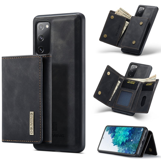 For Samsung Galaxy S20 FE DG.MING M1 Series 3-Fold Multi Card Wallet  Back Cover Shockproof Case with Holder Function(Black) - Galaxy S20 FE Cases by DG.MING | Online Shopping UK | buy2fix