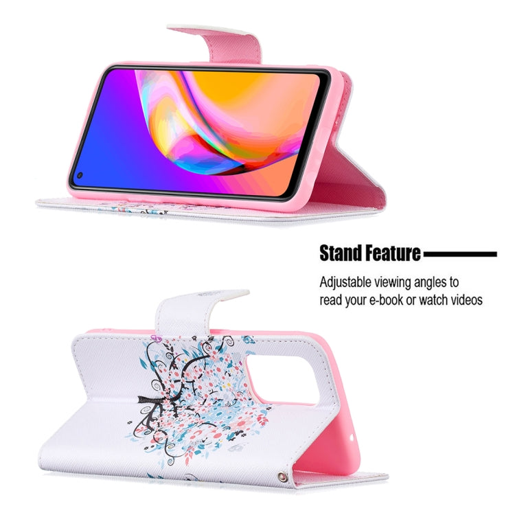 For OPPO A94 5G / Reno5 Z 5G / F19 Pro+ Colored Drawing Pattern Horizontal Flip Leather Case with Holder & Card Slots & Wallet(Tree) - OPPO Cases by buy2fix | Online Shopping UK | buy2fix