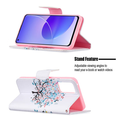 For OPPO Reno6 Colored Drawing Pattern Horizontal Flip Leather Case with Holder & Card Slots & Wallet(Tree) - OPPO Cases by buy2fix | Online Shopping UK | buy2fix