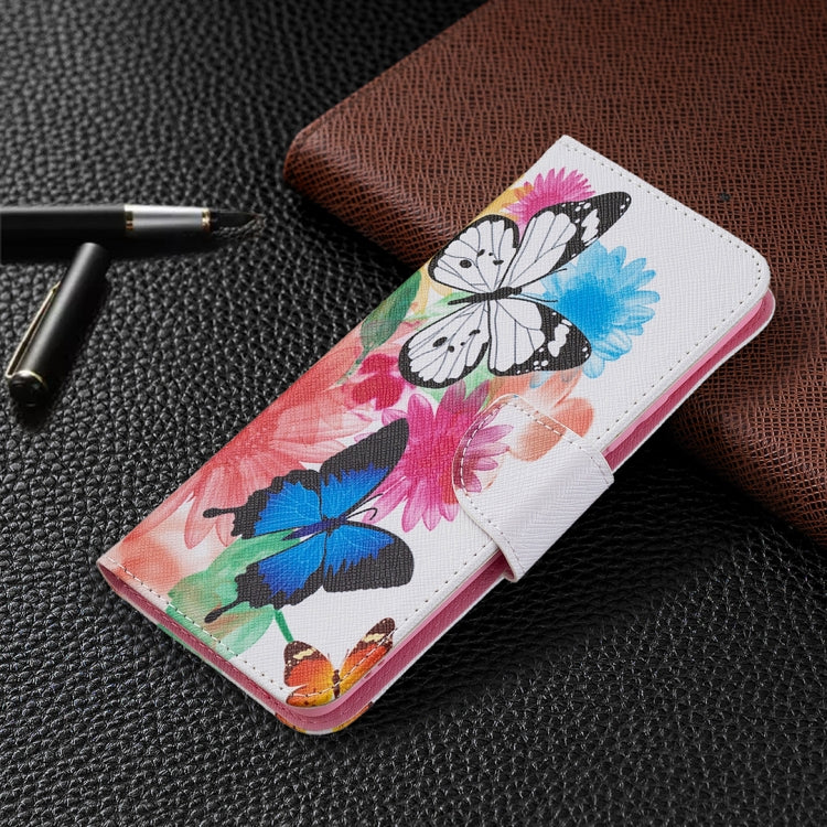 For OPPO Realme 8 / Realme 8 Pro Colored Drawing Pattern Horizontal Flip Leather Case with Holder & Card Slots & Wallet(Butterflies) - Realme Cases by buy2fix | Online Shopping UK | buy2fix