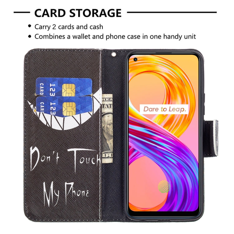 For OPPO Realme 8 / Realme 8 Pro Colored Drawing Pattern Horizontal Flip Leather Case with Holder & Card Slots & Wallet(Smirk) - Realme Cases by buy2fix | Online Shopping UK | buy2fix