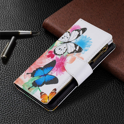 For OPPO A94 5G/F19 Pro+ 5G/Reno5 Z 5G Colored Drawing Pattern Zipper Horizontal Flip Leather Case with Holder & Card Slots & Wallet(Two Butterflies) - OPPO Cases by buy2fix | Online Shopping UK | buy2fix