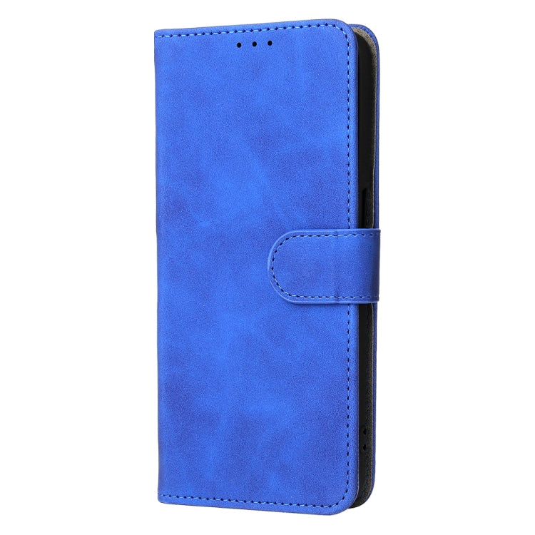 For OPPO A16 Solid Color Skin Feel Magnetic Buckle Horizontal Flip Calf Texture PU Leather Case with Holder & Card Slots & Wallet(Blue) - OPPO Cases by buy2fix | Online Shopping UK | buy2fix