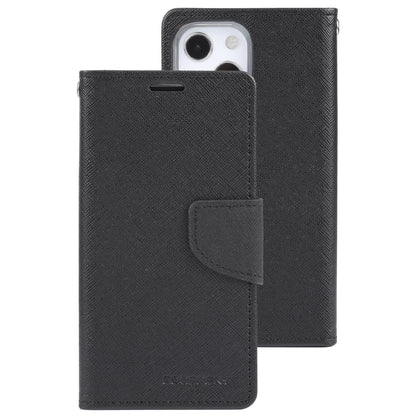 For iPhone 13 GOOSPERY FANCY DIARY Cross Pattern Horizontal Flip Leather Case with Holder & Card Slots & Wallet(Black) - iPhone 13 Cases by GOOSPERY | Online Shopping UK | buy2fix