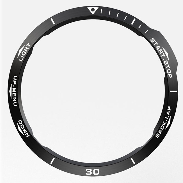 For Garmin Fenix 6X/6X Pro/6X Sapphire Smart Watch Steel Bezel Ring, B Version(Black Ring White Letter) - Watch Cases by buy2fix | Online Shopping UK | buy2fix