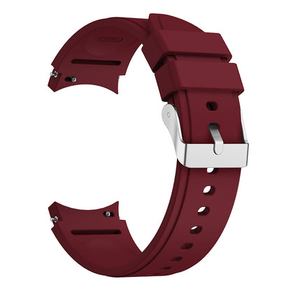 For Samsung Galaxy Watch4 44mm Silicone Watch Band(Wine Red) - Watch Bands by buy2fix | Online Shopping UK | buy2fix