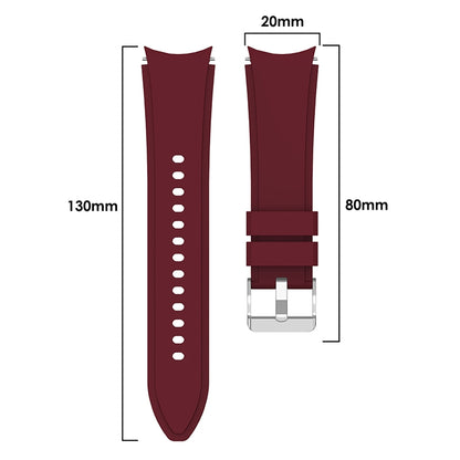 For Samsung Galaxy Watch4 Classic 46mm Silicone Watch Band(Wine Red) - Watch Bands by buy2fix | Online Shopping UK | buy2fix