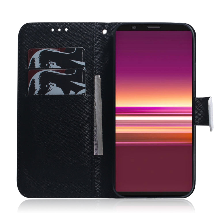For Sony Xperia 5 Coloured Drawing Pattern Horizontal Flip PU Leather Case with Holder & Card Slots & Wallet(Anger) - Sony Cases by buy2fix | Online Shopping UK | buy2fix