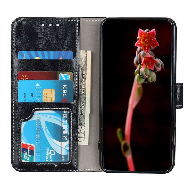 For Nokia XR20 5G Retro Crazy Horse Texture Horizontal Flip Leather Case with Holder & Card Slots & Photo Frame & Wallet(Black) - Nokia Cases by buy2fix | Online Shopping UK | buy2fix