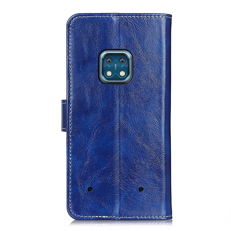 For Nokia XR20 5G Retro Crazy Horse Texture Horizontal Flip Leather Case with Holder & Card Slots & Photo Frame & Wallet(Blue) - Nokia Cases by buy2fix | Online Shopping UK | buy2fix