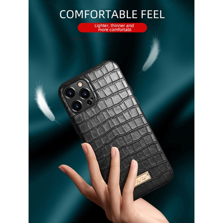 For iPhone 13 SULADA Crocodile Texture TPU Protective Case(Dark Green) - iPhone 13 Cases by SULADA | Online Shopping UK | buy2fix