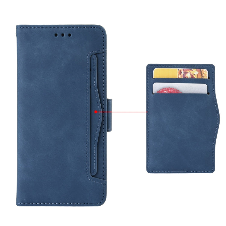 For Motorola Moto Edge 20 Lite Skin Feel Calf Pattern Horizontal Flip Leather Case with Holder & Card Slots & Photo Frame(Blue) - Motorola Cases by buy2fix | Online Shopping UK | buy2fix