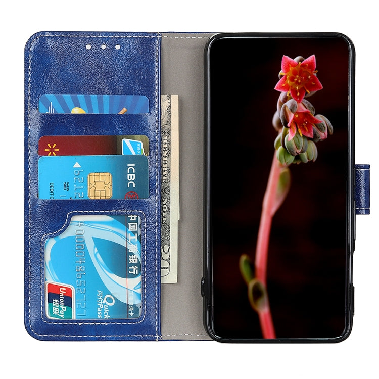 For Xiaomi Redmi 10 / Redmi Note 11 4G Retro Crazy Horse Texture Horizontal Flip Leather Case with Holder & Card Slots & Photo Frame & Wallet(Blue) - Xiaomi Cases by buy2fix | Online Shopping UK | buy2fix